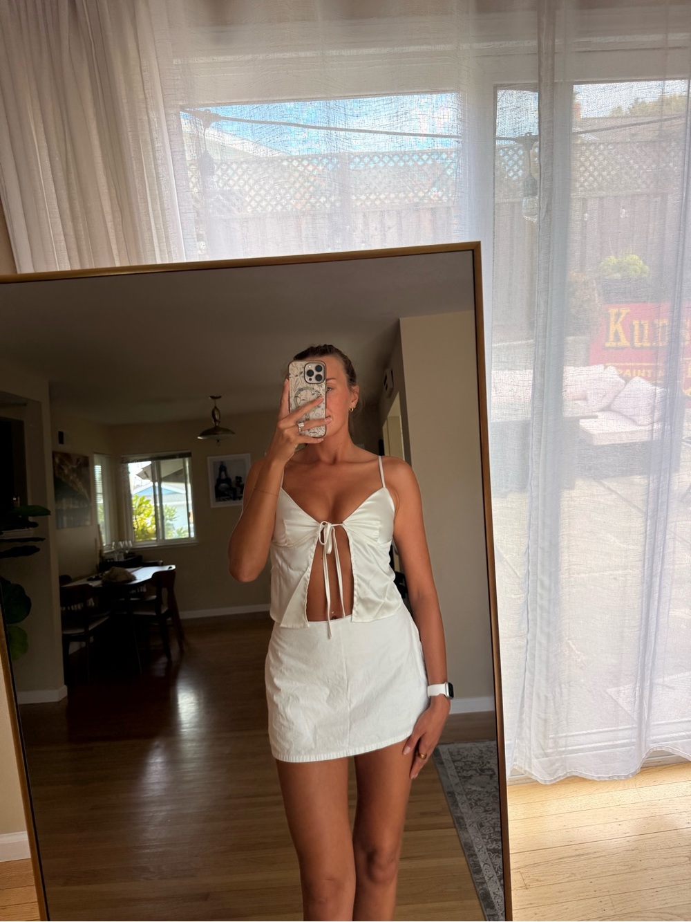 Princess Polly White Tie-Front Crop Top
